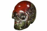 Polished Dragon's Blood Jasper Skull - South Africa #111206-2